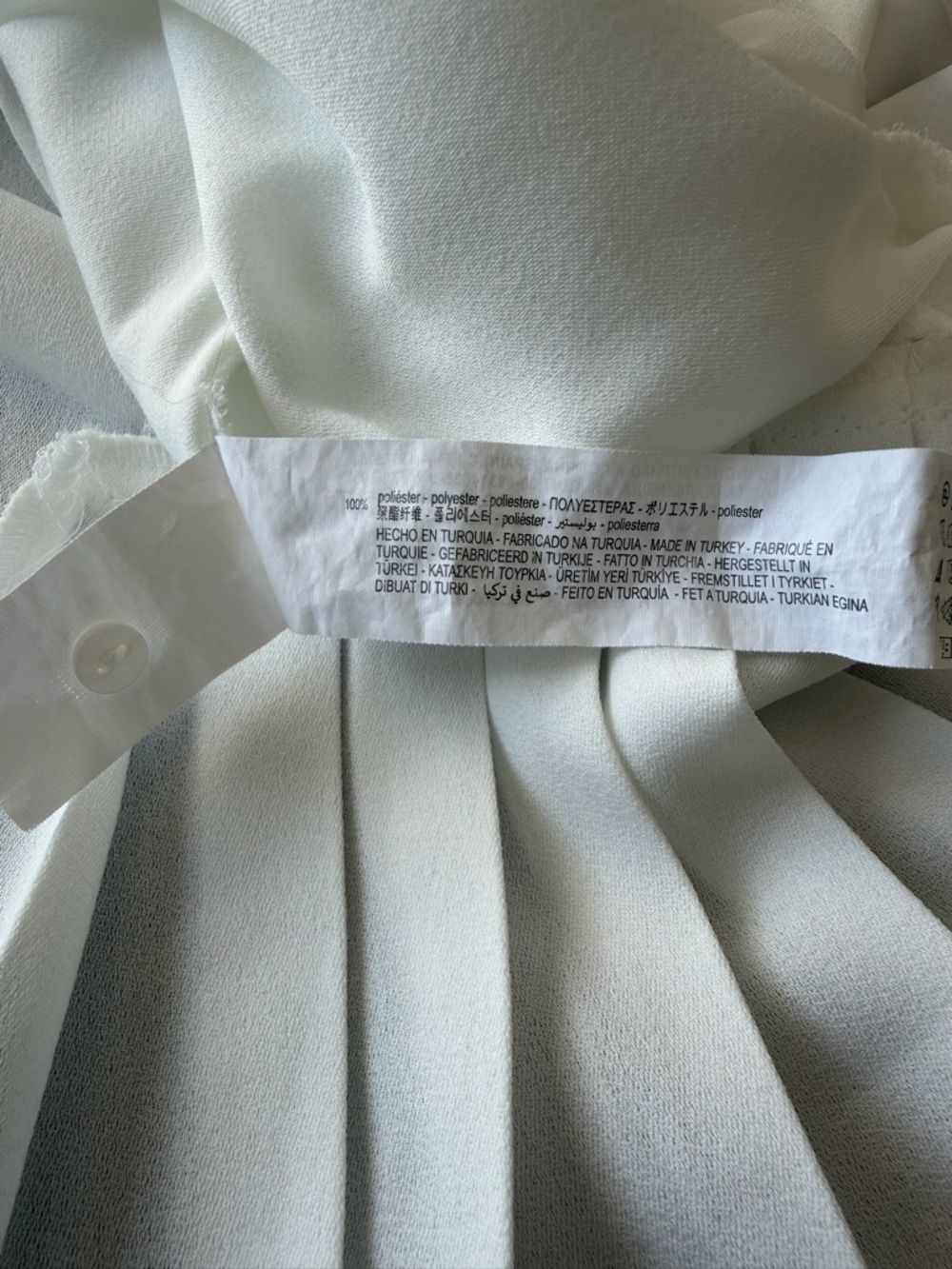 Zara White Short Sleeve Pleated Peplum Blouse XS - Picture 9 of 12